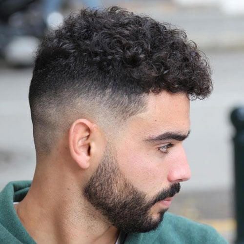 Curly Fade men hair style for curly hairs