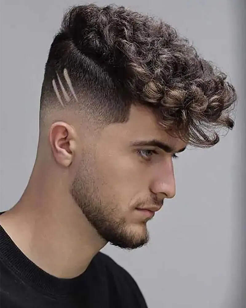 Tapered undercut hair style for curly hair boys